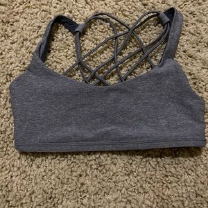Lululemon grey free to be sports bra size 4